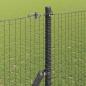 Preview: Schweißdrahtzaun mit 7 Pfosten Grau 1,6 x 10 m Stahl