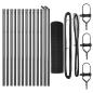 Preview: Zaunpfosten-Set Set aus 2 Grau Kunststoff, Metall 25 x 0.5 m
