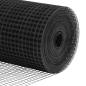 Preview: Zaunpfosten-Set Set aus 2 Grau Kunststoff, Metall 25 x 0.5 m