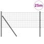 Preview: Zaunpfosten Set 2 Stück Grau Stahl 25 x 0.5 m Langlebig