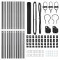 Preview: PVC-beschichtetes Zaunpfosten-Set Set aus 2 Grau