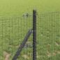 Preview: geschweißter Drahtzaun mit 13 Pfosten Grau 0.6x50 m Stahl
