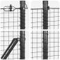 Preview: geschweißter Drahtzaun mit 13 Pfosten Grau 0.6x50 m Stahl
