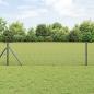 Preview: ARDEBO.de - Geschweißter Drahtzaun mit 13 Pfosten Grau 0,8x50 m Stahl