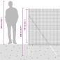 Preview: geschweißter Drahtzaun mit 13 Pfosten Grau 1,4x50 m Stahl