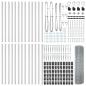 Preview: Schweissdrahtzaun mit 13 Spike-Posts 0.4x50 m Verzinkter Stahl