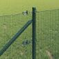 Preview: Schweißdrahtzaun mit 13 Pfosten Grün 0.8x25 m Stahl