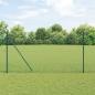 Preview: ARDEBO.de - Geschweißter Drahtzaun mit 13 Spike-Pfosten Grün 1,5x25 m Stahl