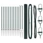 Preview: PVC-Zaunpfosten-Set 2er Set Grün PVC 25 x 1,5 m Langlebig