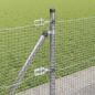 Preview: Geschweißter Drahtzaun mit 7 Flanschpfosten 0,4 x 10 m Verzinkter Stahl