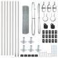Preview: Zaunpfosten Set 10 x 0.5 m Set aus 2 Galvanisierter Stahl