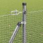 Preview: Zaunpfosten-Set 2er Set Verzinkter Stahl 10 x 1 m Robust