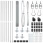 Preview: Zaunpfosten Set Set aus 2 Verzinkter Stahl 10 x 1 m Langlebig