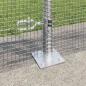 Preview: Schutzzaun mit 13 Flanschpfosten 1x25 m aus verzinktem Stahl