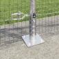 Preview: Schweißdrahtzaun mit 13 Flanschpfosten 1x100 m galvanisierter Stahl
