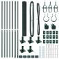 Preview: Zaunpfosten-Set Set aus 2 Grün Metall 10 x 1 m Langlebig
