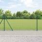 Preview: ARDEBO.de - Geschweißter Drahtzaun mit 13 Flanschpfosten Grün 1x25 m Stahl