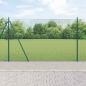 Preview: ARDEBO.de - geschweißter Drahtzaun mit 13 grünen Pfosten 1,5x25 m Stahl
