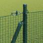 Preview: Schweißdrahtzaun mit 13 Flanschpfosten Grün 1,5x25 m Stahl