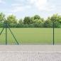 Preview: ARDEBO.de - Geschweißter Drahtzaun mit 13 flanschförmigen Pfosten grün 1x50 m Stahl