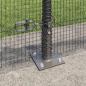 Preview: Zaunpfosten-Set 2er Set Grau Stahl 10 x 0.5 m Robust