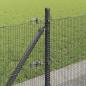 Preview: Zaunpfosten-Set 2er Set Grau Stahl 10 x 0.5 m Robust