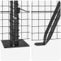Preview: Zaunpfosten-Set 2er Set Grau Pulverbeschichteter Stahl 25 x 0.5 m