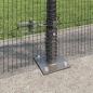 Preview: Zaunpfosten-Set Set mit 2 Grau Metall, Beton 25 x 1 m Langlebig
