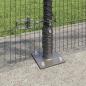 Preview: Zaunpfosten-Set 2er Set Grau Metall und PVC 25 x 1 m Langlebig
