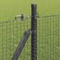 Preview: Schweißdrahtzaun mit 13 Flanschpfosten in Grau 0.8x50 m aus Stahl
