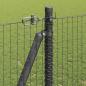Preview: Geschweißter Drahtzaun mit 13 Flanschpfosten Grau 1,2x50 m Stahl