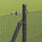 Preview: Schweißdrahtzaun mit 13 Flanschpfosten Grau 1.4x50 m Stahl