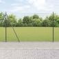 Preview: ARDEBO.de - Welded Wire Fence mit 13 Flanschpfosten Grau 1,4x50 m Stahl