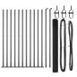 Preview: Welded Wire Fence mit 13 Flanschpfosten Grau 1,4x50 m Stahl