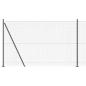 Preview: Welded Wire Fence mit 13 Flanschpfosten Grau 1,4x50 m Stahl