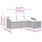 Preview: 4-teiliges Gartensofa-Set mit Kissen Braun Poly Rattan
