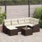 Preview: ARDEBO.de - Garten Essgruppe 7 stk. Braun und Creme