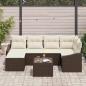 Preview: Garten Essgruppe 7 stk. Braun und Creme