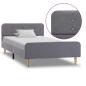 Preview: ARDEBO.de - Bettgestell Hellgrau Stoff 100x200 cm