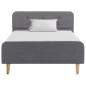 Preview: Bettgestell Hellgrau Stoff 100x200 cm