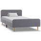 Preview: Bettgestell Hellgrau Stoff 100x200 cm