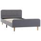 Preview: Bettgestell Hellgrau Stoff 100x200 cm