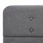 Preview: Bettgestell Hellgrau Stoff 100x200 cm