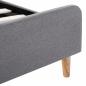Preview: Bettgestell Hellgrau Stoff 100x200 cm