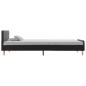 Preview: Bettgestell Dunkelgrau Sackleinen 100x200 cm