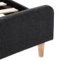 Preview: Bettgestell Dunkelgrau Sackleinen 100x200 cm