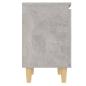 Preview: Nachttisch mit Massivholz-Beinen Betongrau 40x30x50 cm