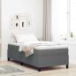 Preview: ARDEBO.de - Boxspringbett Hellgrau und Weiß 80 x 200 cm Cordstoff