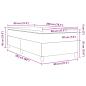 Preview: Boxspringbett mit Matratze Blau 80x200 cm Cord-Stoff
