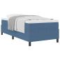 Preview: Boxspringbett mit Matratze Blau 80x200 cm Cord-Stoff